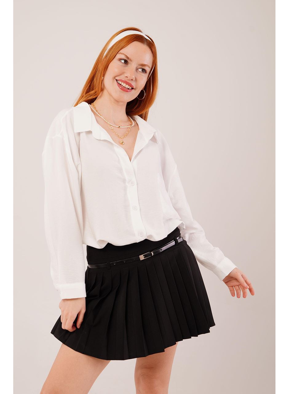 Basic Oversize Beyaz Gömlek