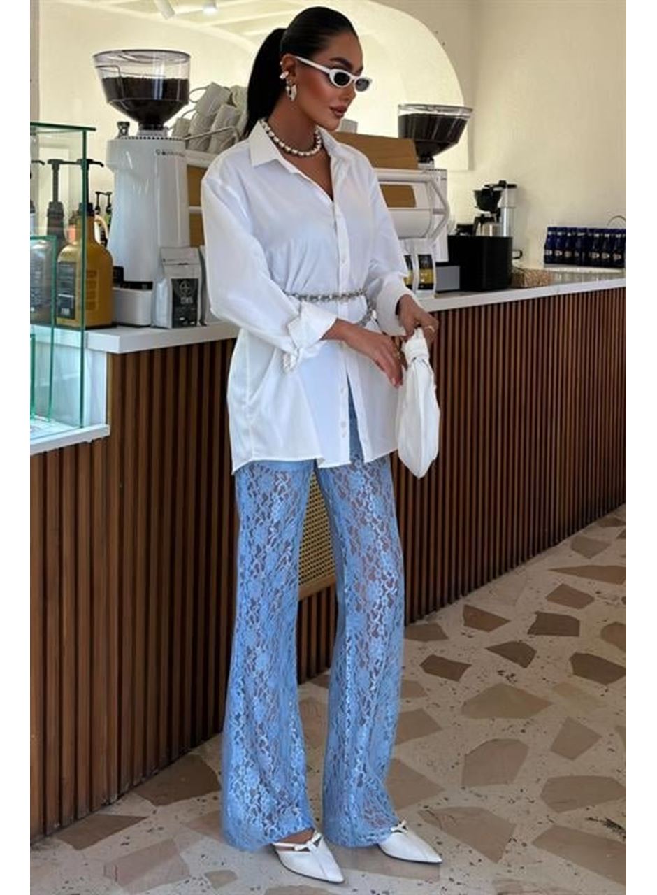 İçi Astarlı Dantel Pantolon 0081