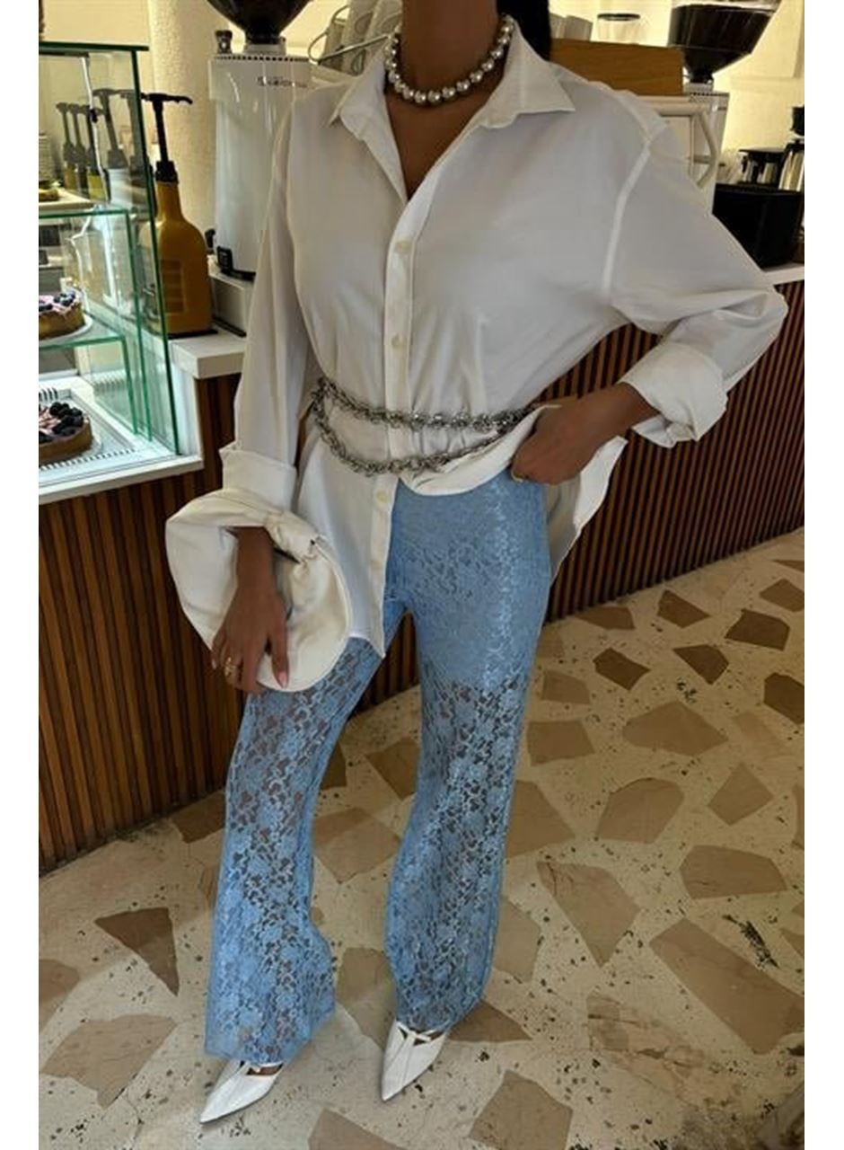 İçi Astarlı Dantel Pantolon 0081