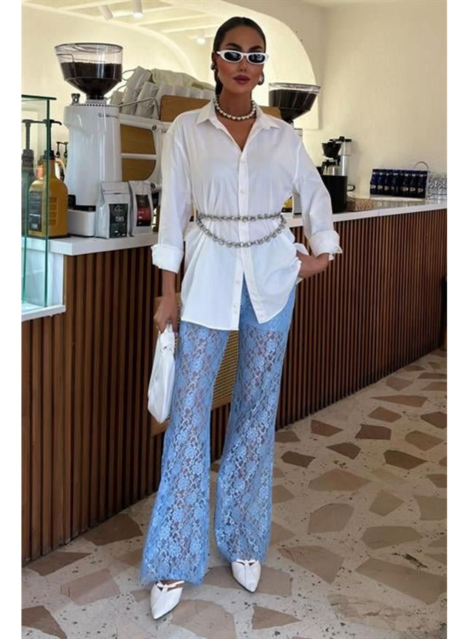 İçi Astarlı Dantel Pantolon 0081