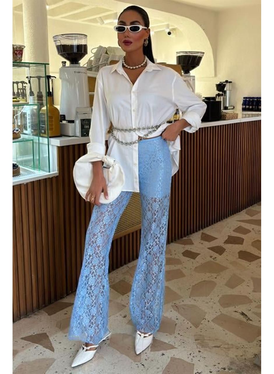 İçi Astarlı Dantel Pantolon 0081