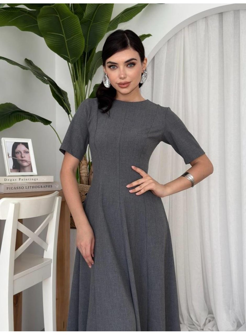 Wera Pliseli Midi Elbise