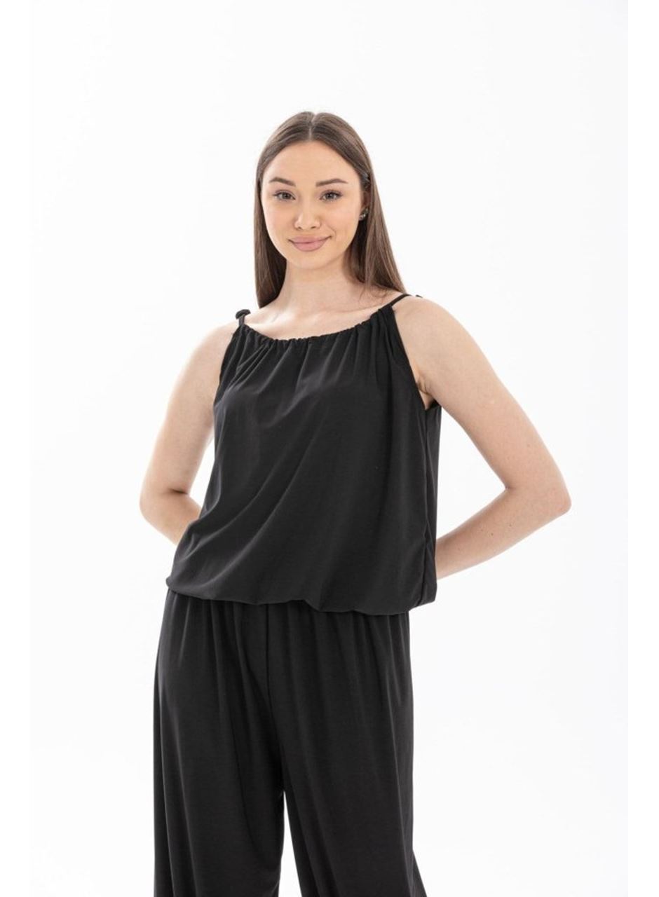 Kadın Rahat Kesim Askılı Bol Paça Sandy Kumaş Fırsat Ürün Tulum-Elbise