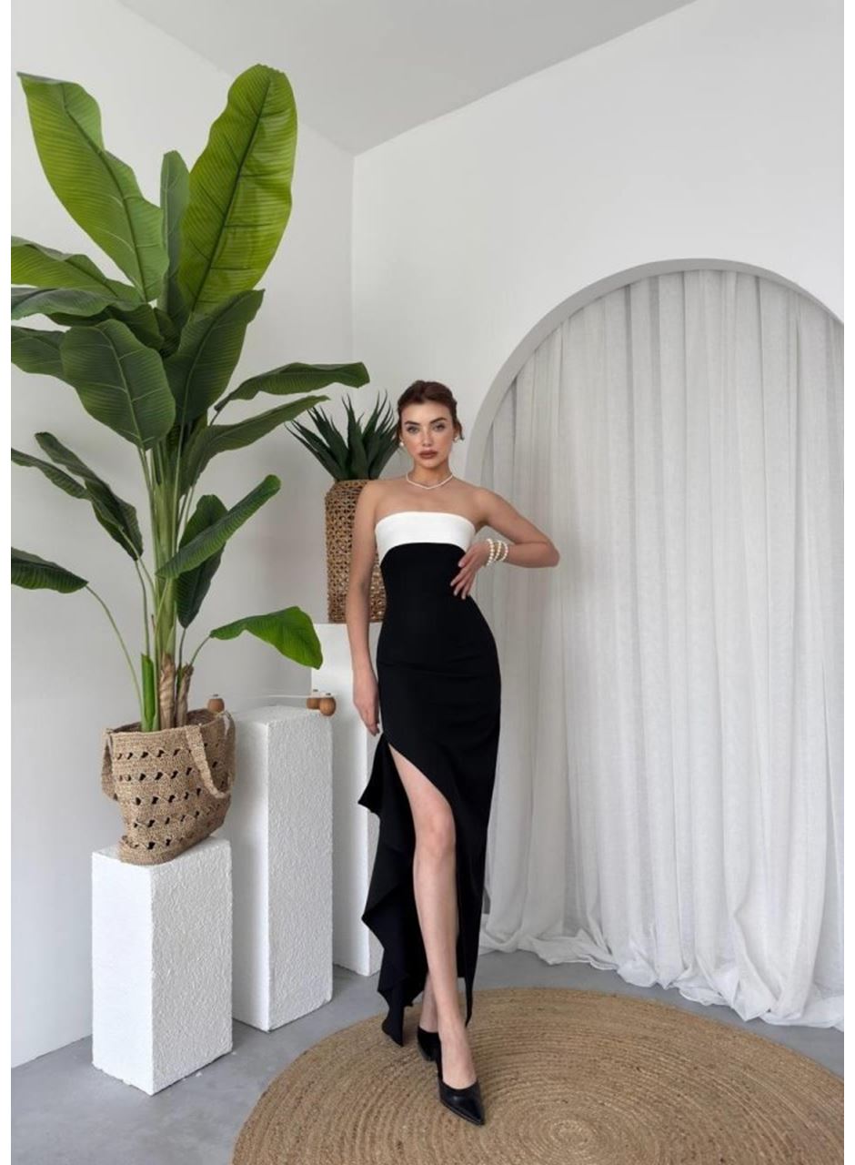 Terk Yırtmaç Detaylı Elbise