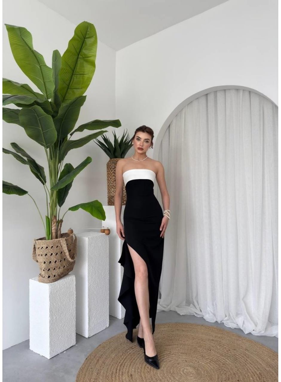 Terk Yırtmaç Detaylı Elbise