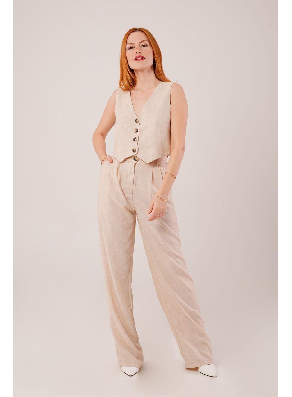 Kırçıllı Desen Bej Takım