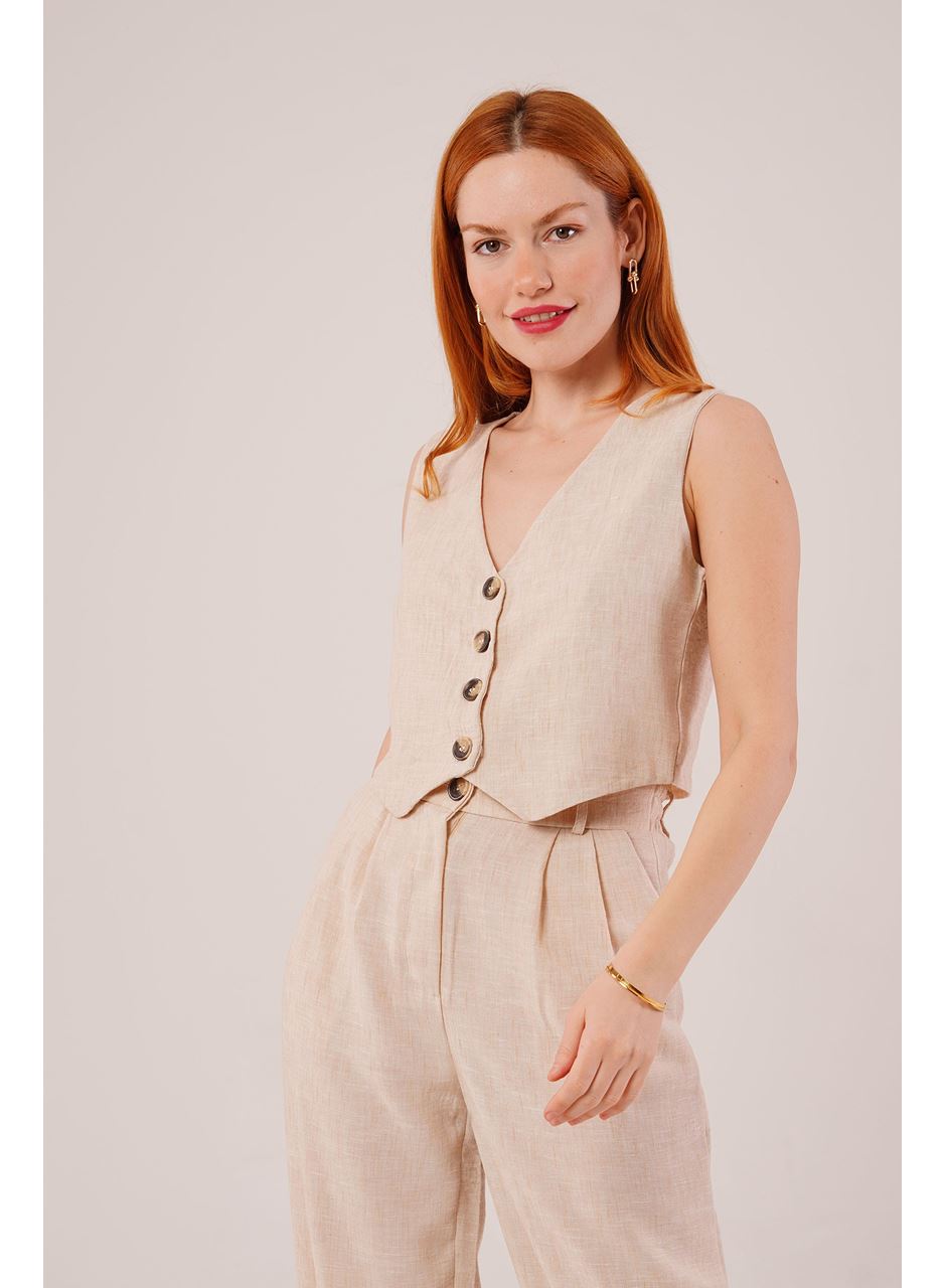 Kırçıllı Desen Bej Takım