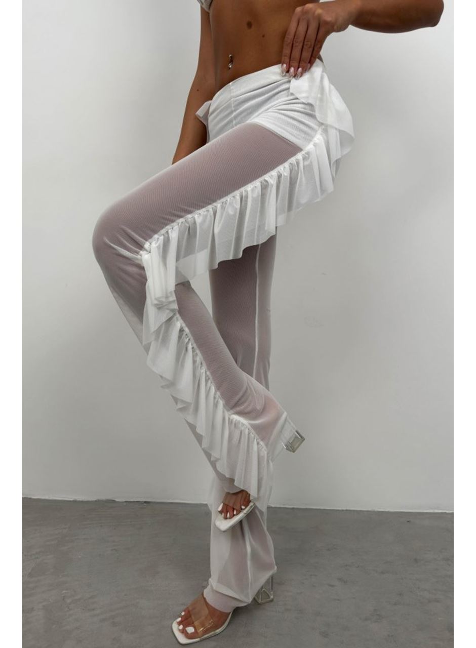 Katlı Transparan Pantolon