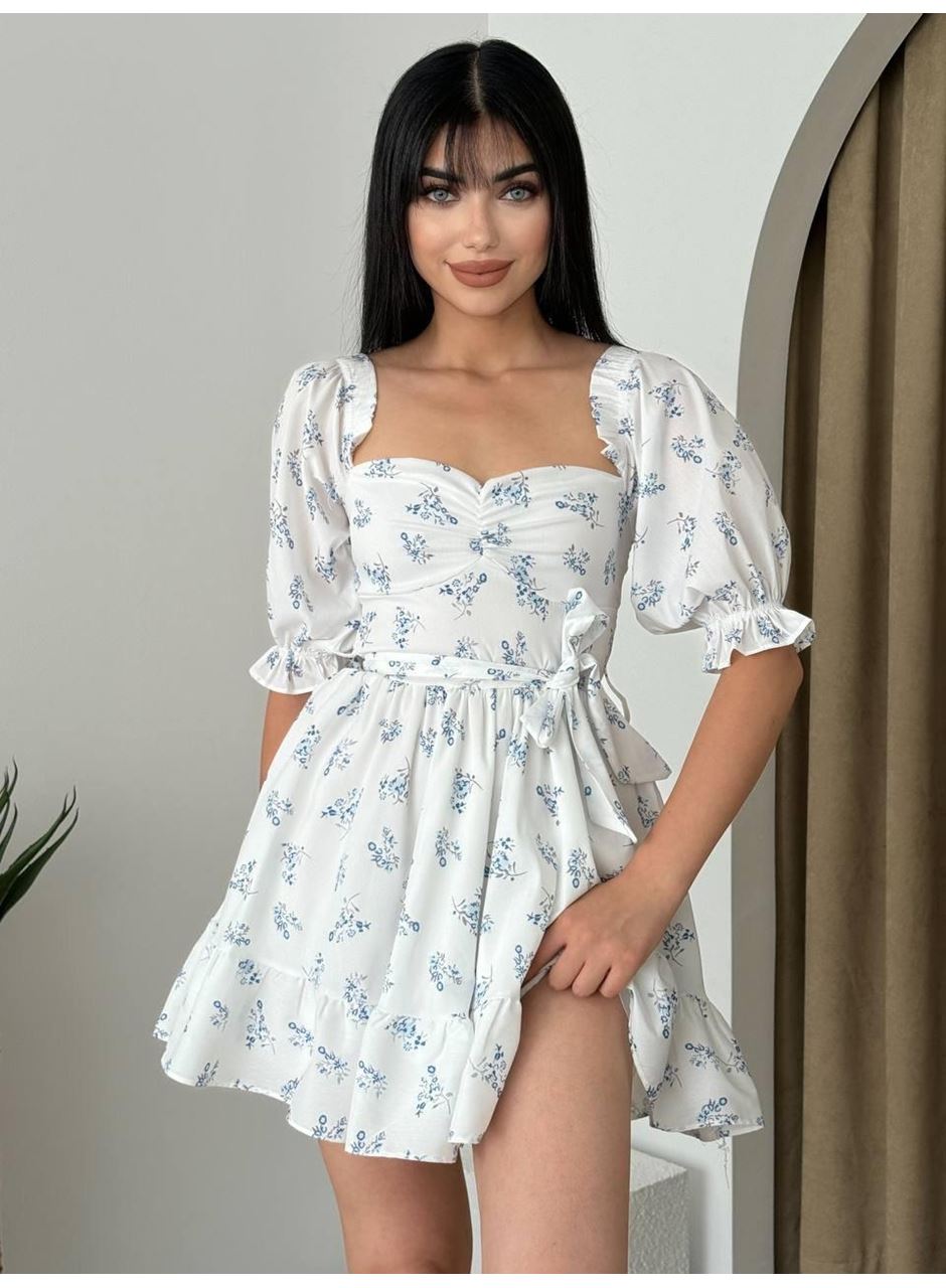 Rucka Belden Bağlamalı Mini Elbise