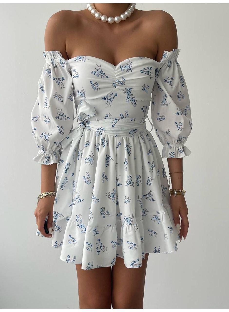 Rucka Belden Bağlamalı Mini Elbise