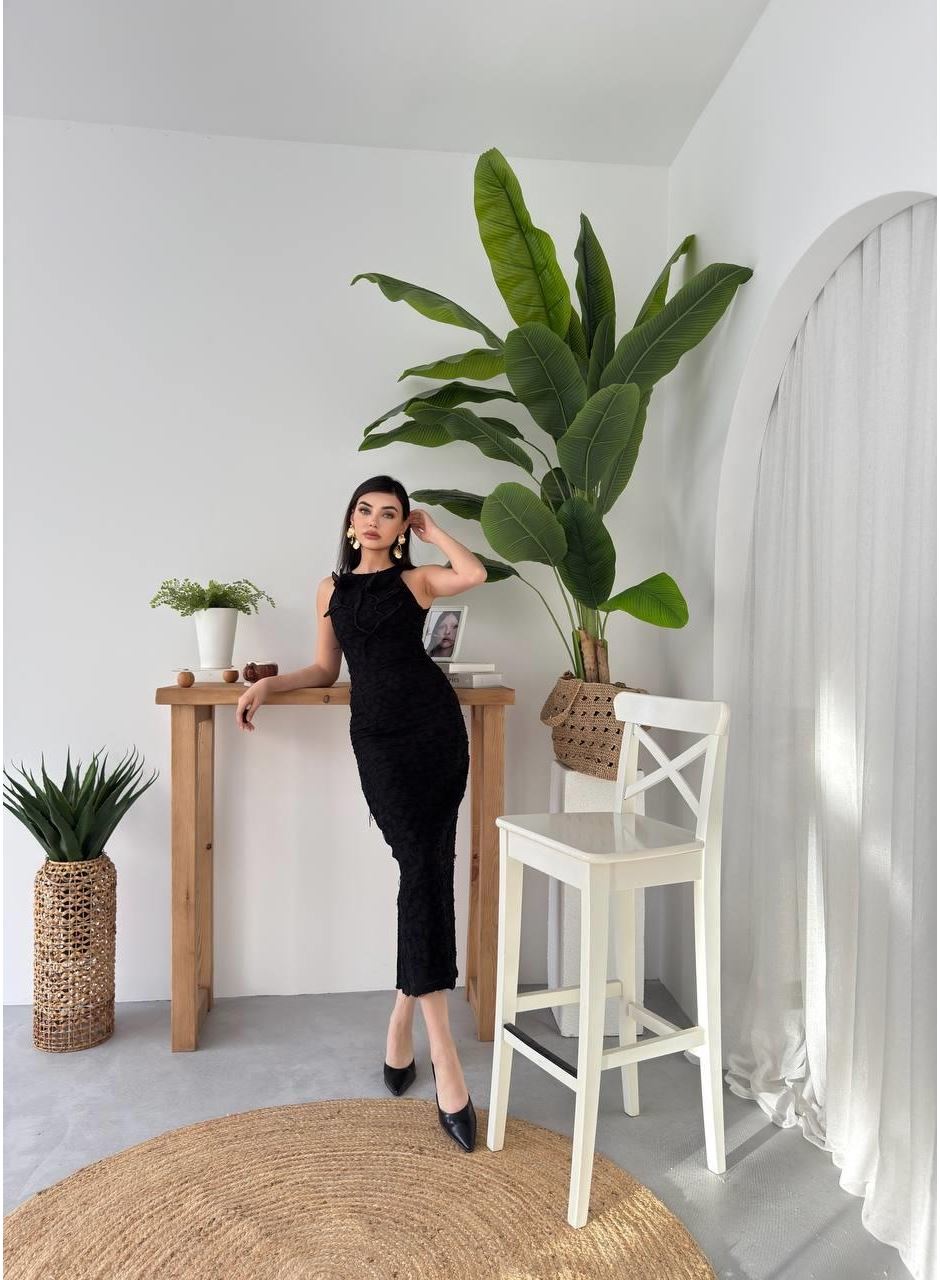 Lers Çiçek Detaylı Elbise