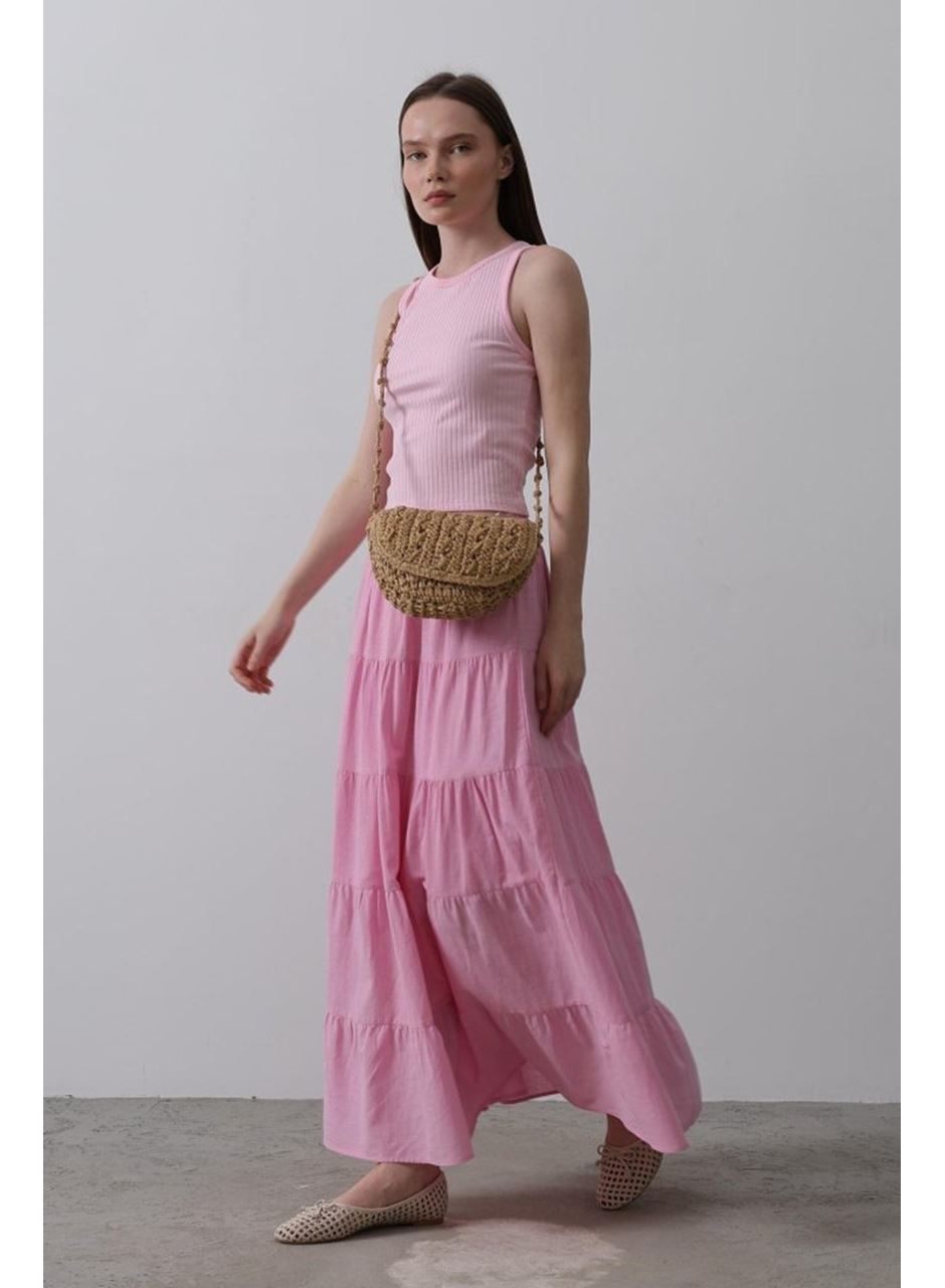 KAT KAT KETEN ETEK - Şeker Pembe