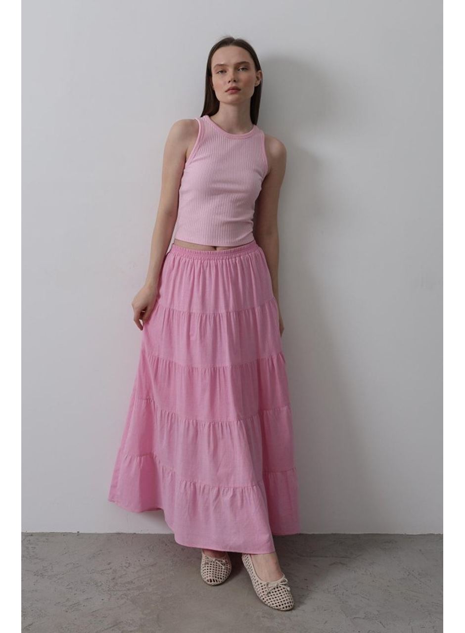 KAT KAT KETEN ETEK - Şeker Pembe