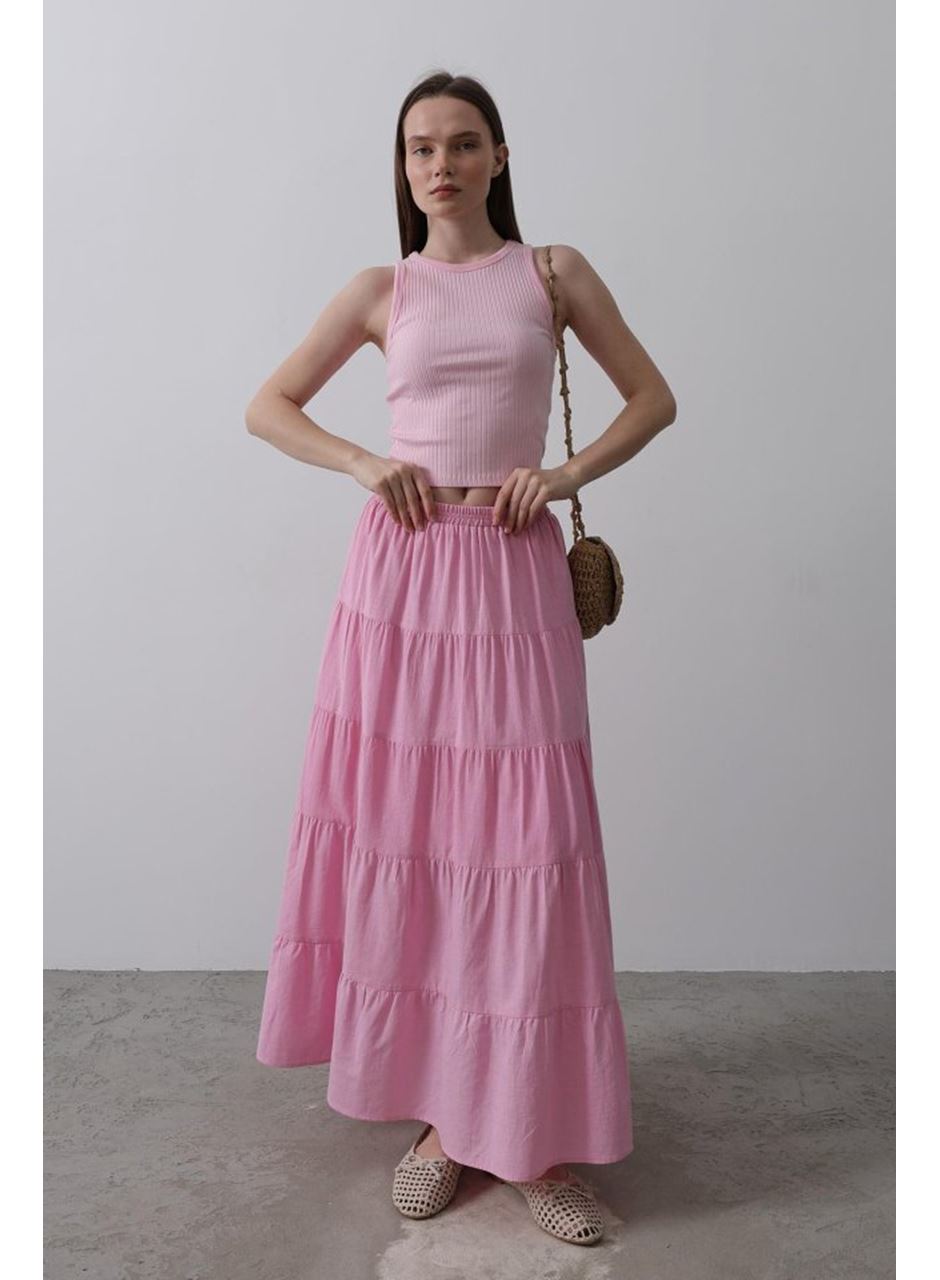 KAT KAT KETEN ETEK - Şeker Pembe