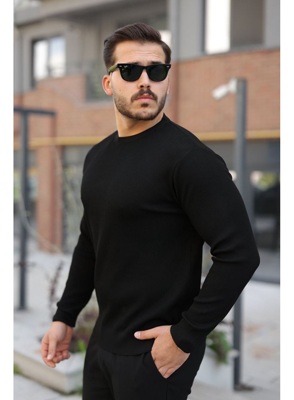 Erkek Selanik Örme Bisiklet Yaka Triko