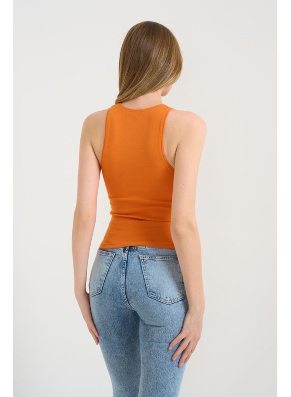 Örme Bisiklet Yaka Atlet - Oranj