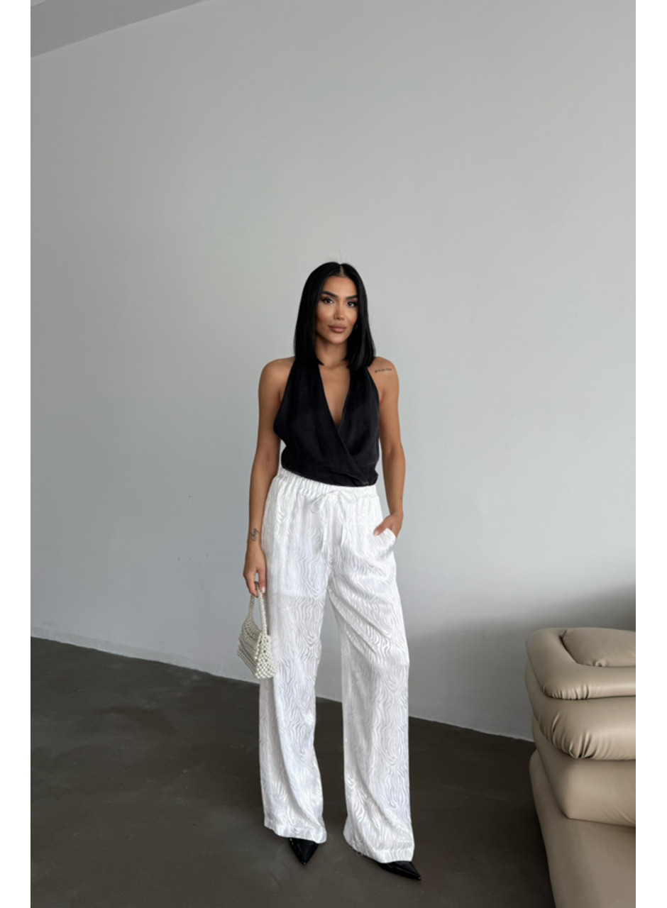 JAKAR SATEN PANTOLON - Beyaz