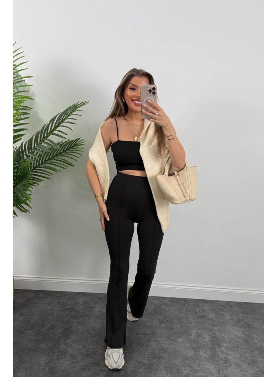 Kadın Amazon Kumaş çımalı Tayt