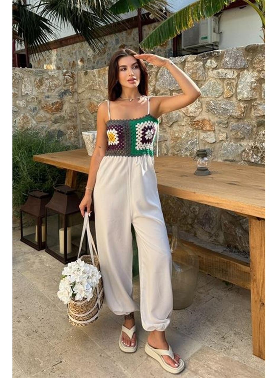 Jasmin Süzüneli Keten Tulum 1280-08