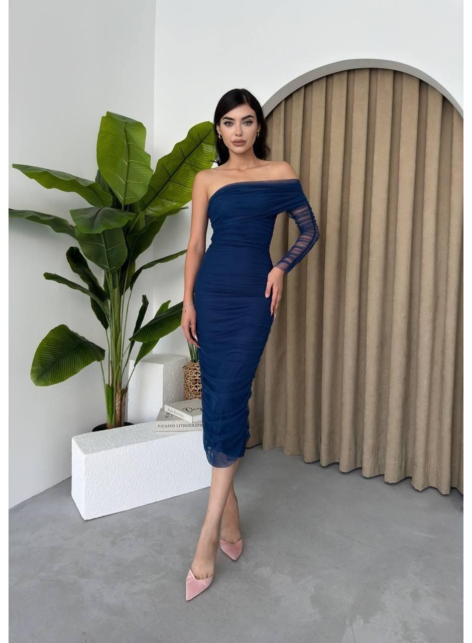 Polack Tek Omuz Tül Elbise