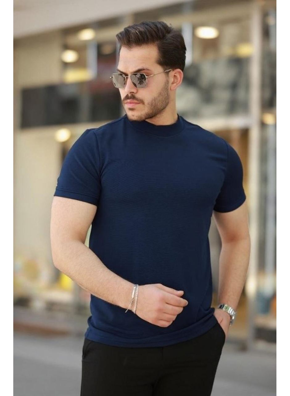 Erkek Yarım Balıkçı Yaka Kısa Kollu T-shirt