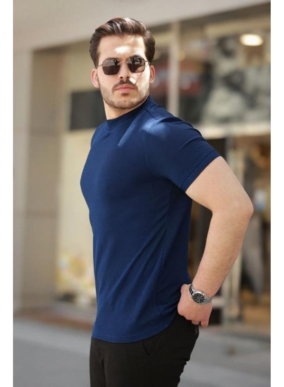 Erkek Yarım Balıkçı Yaka Kısa Kollu T-shirt