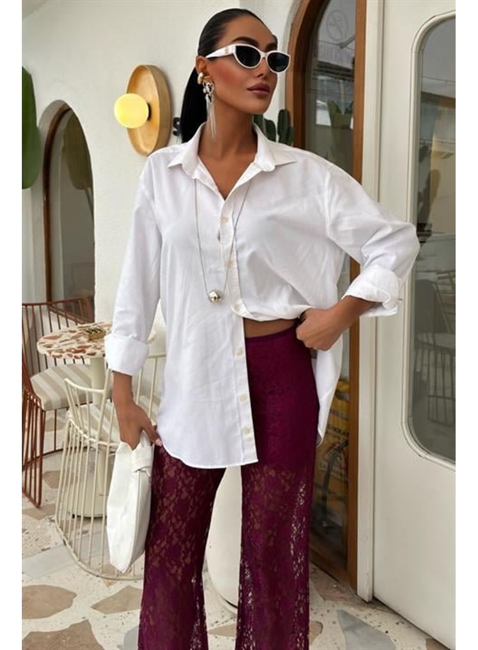 İçi Astarlı Dantel Pantolon 0081