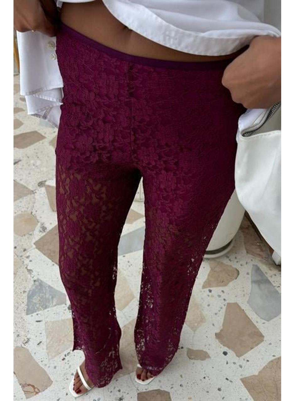 İçi Astarlı Dantel Pantolon 0081