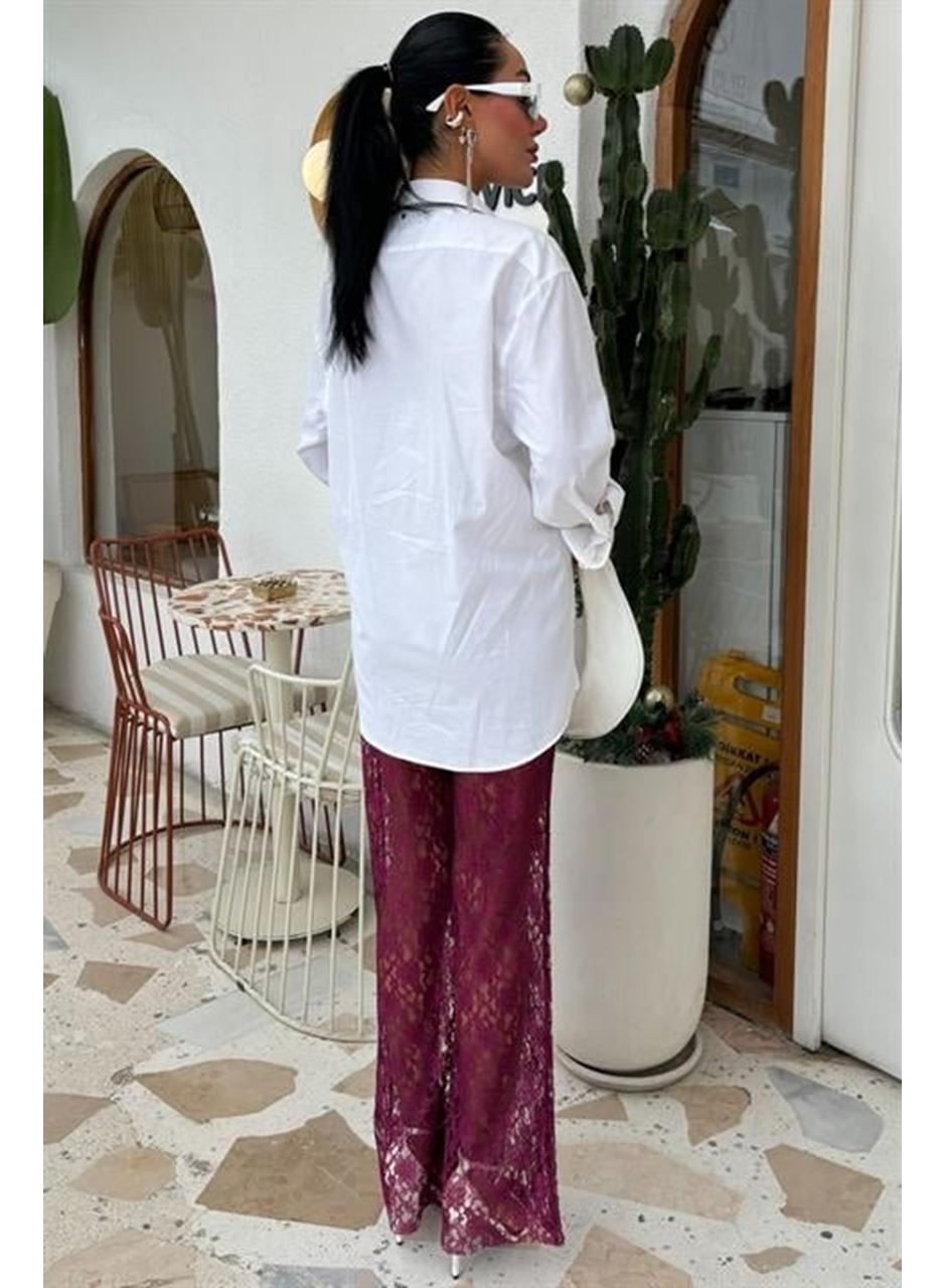 İçi Astarlı Dantel Pantolon 0081