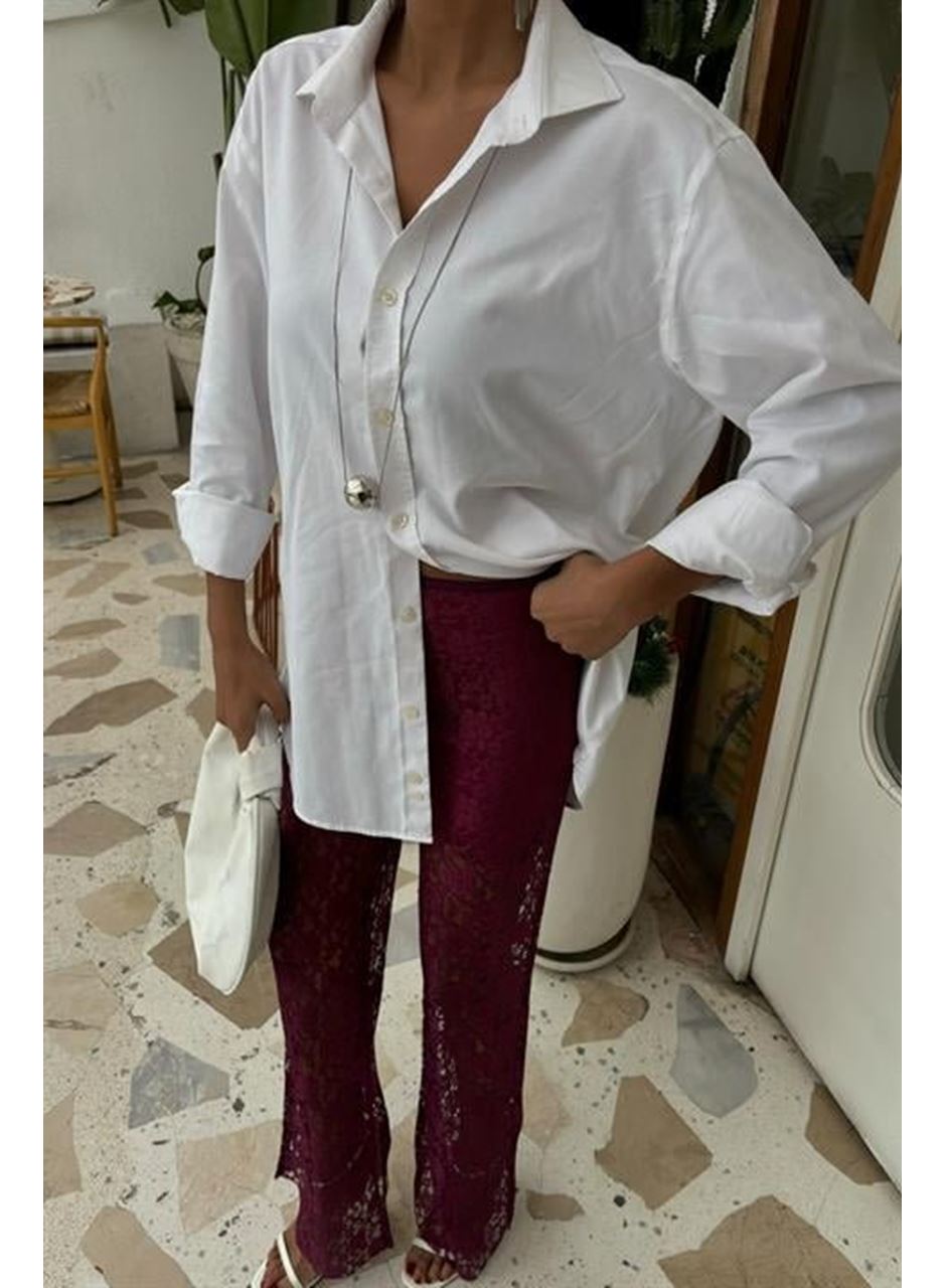 İçi Astarlı Dantel Pantolon 0081