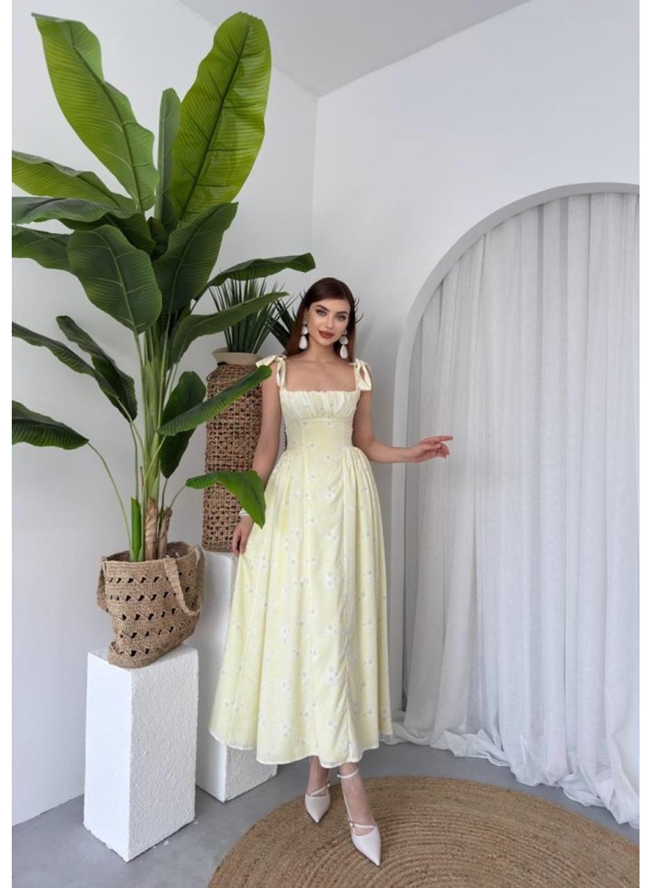 Khalesı Omuz Bağlamalı Elbise