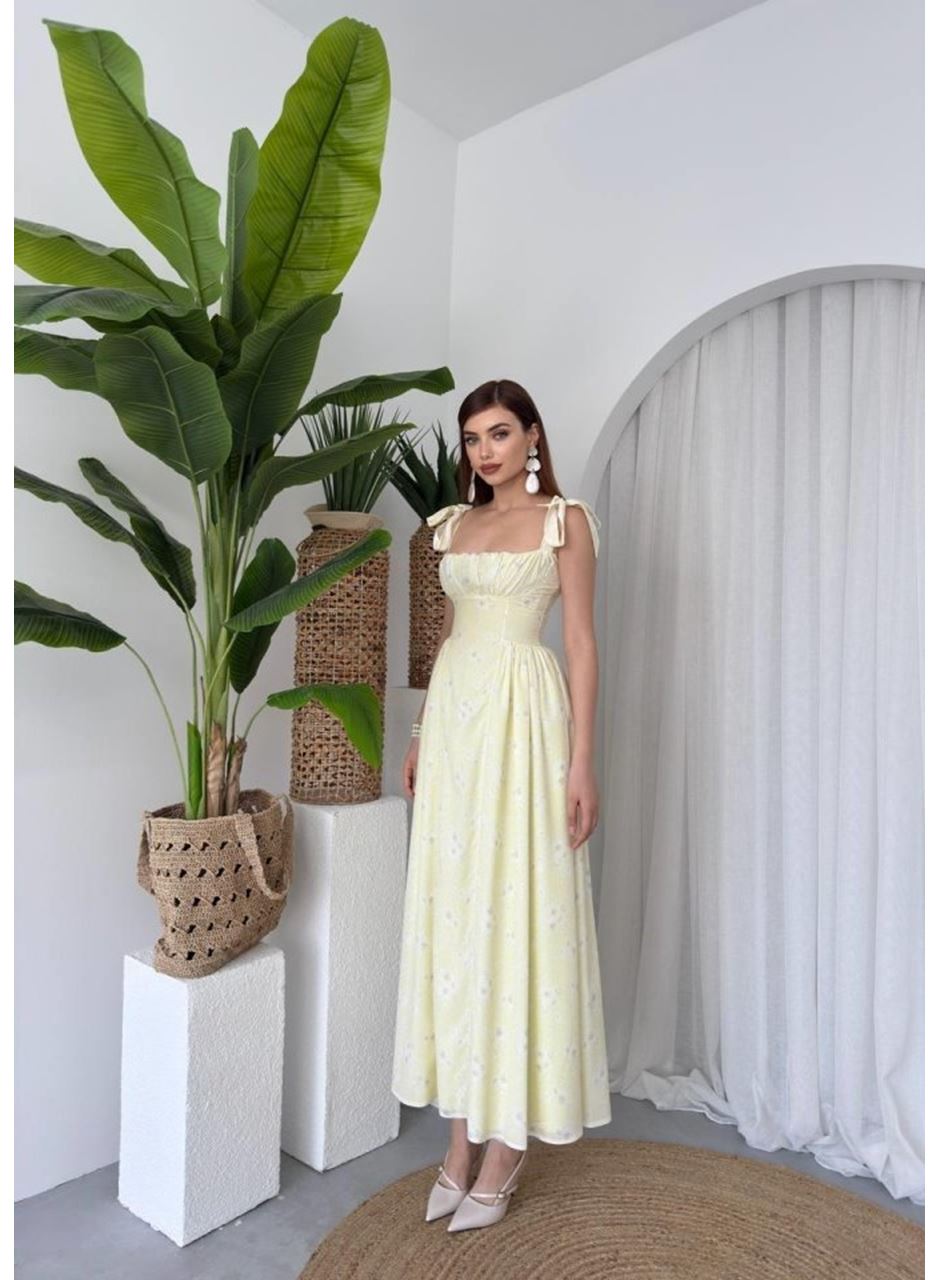 Khalesı Omuz Bağlamalı Elbise