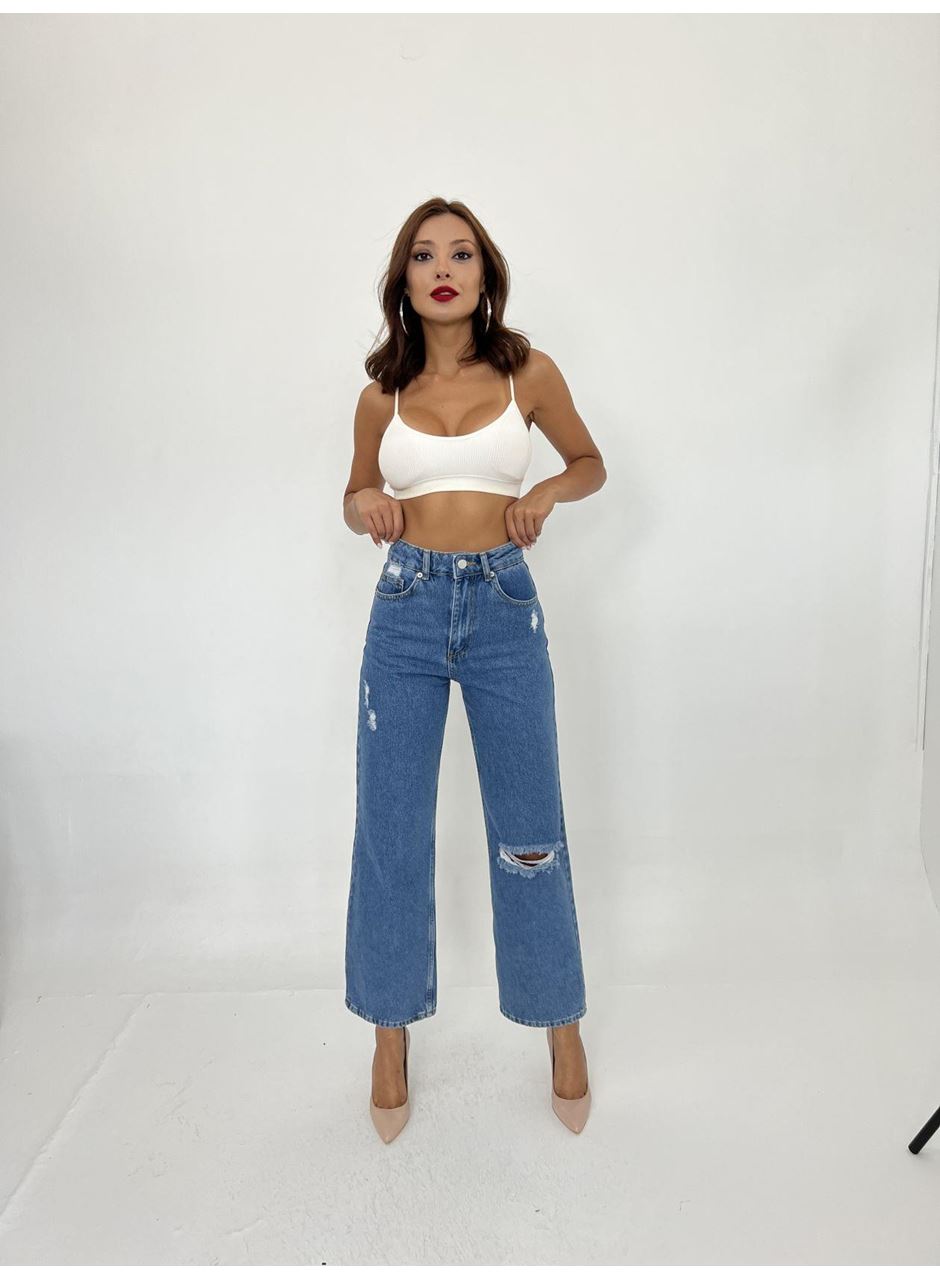 6288 KOT PANTOLON-MAVİ