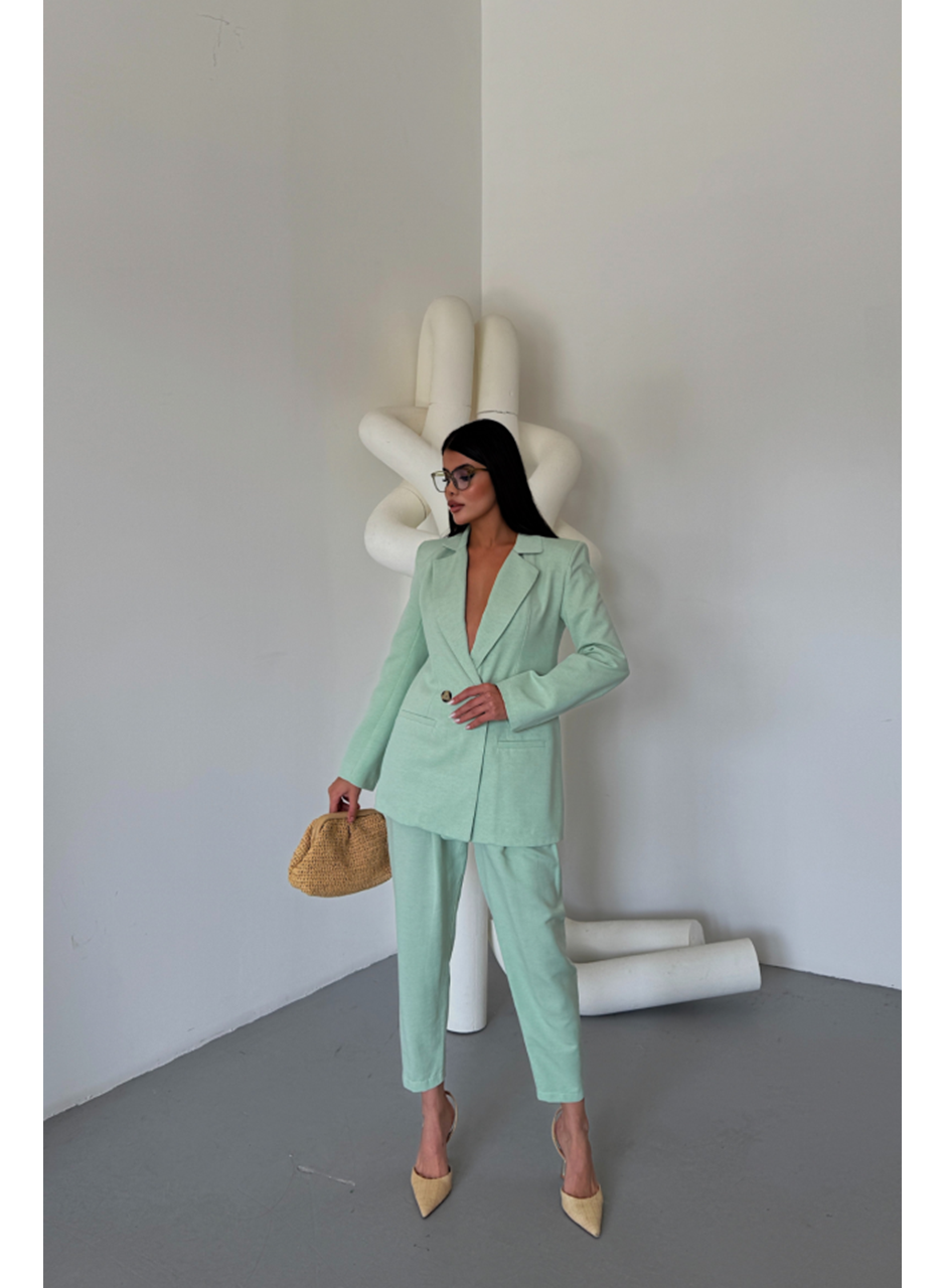 KETEN CEKET - PANTOLON TAKIM - Mint