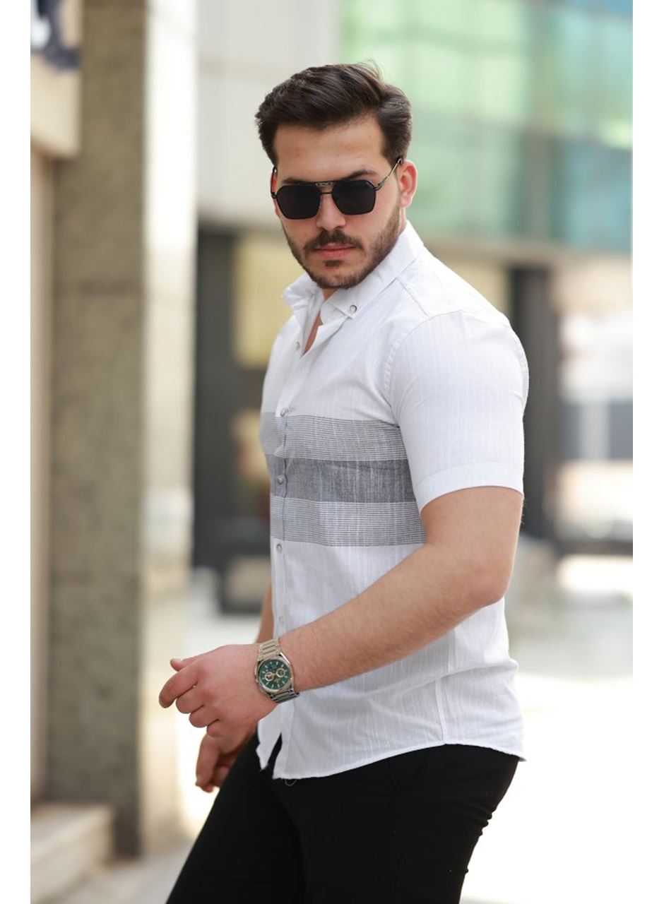 Erkek Desenli Kısa Kollu Gömlek