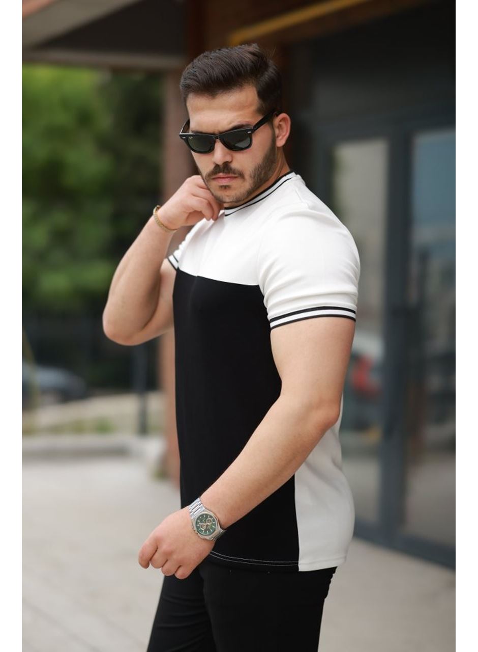 Erkek Parçalı Renk Kısa Kollu Tişört