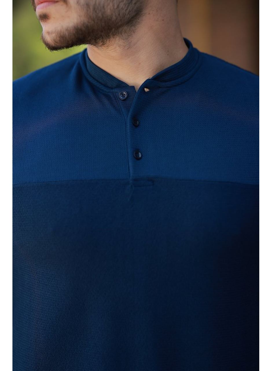 Erkek Hakim Yakalı Kısa Kollu Pamuklu T-shirt