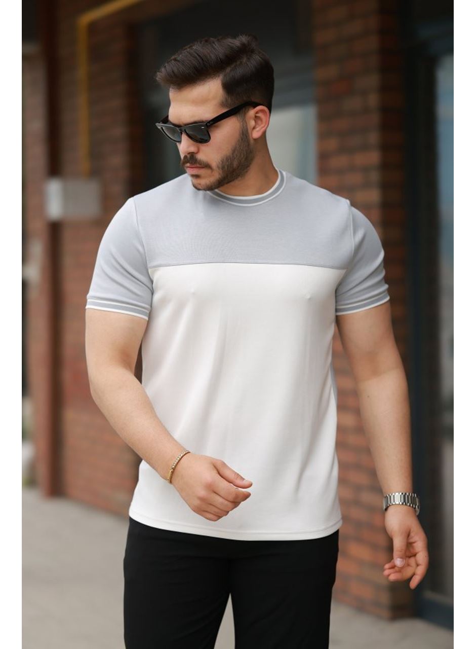 Erkek Parçalı Renk Kısa Kollu Tişört