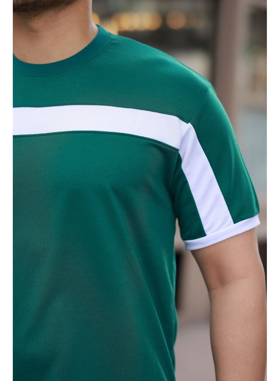 Erkek şerit Detaylı Kısa Kollu T-shirt