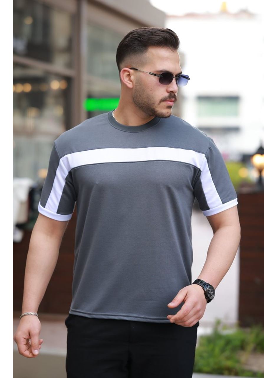 Erkek şerit Detaylı Kısa Kollu T-shirt