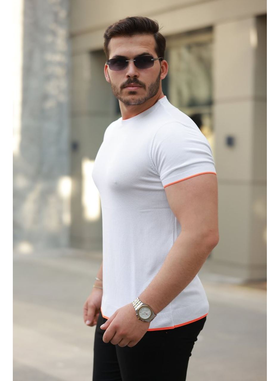 Erkek Bisiklet Yaka Kısa Kollu Tişört