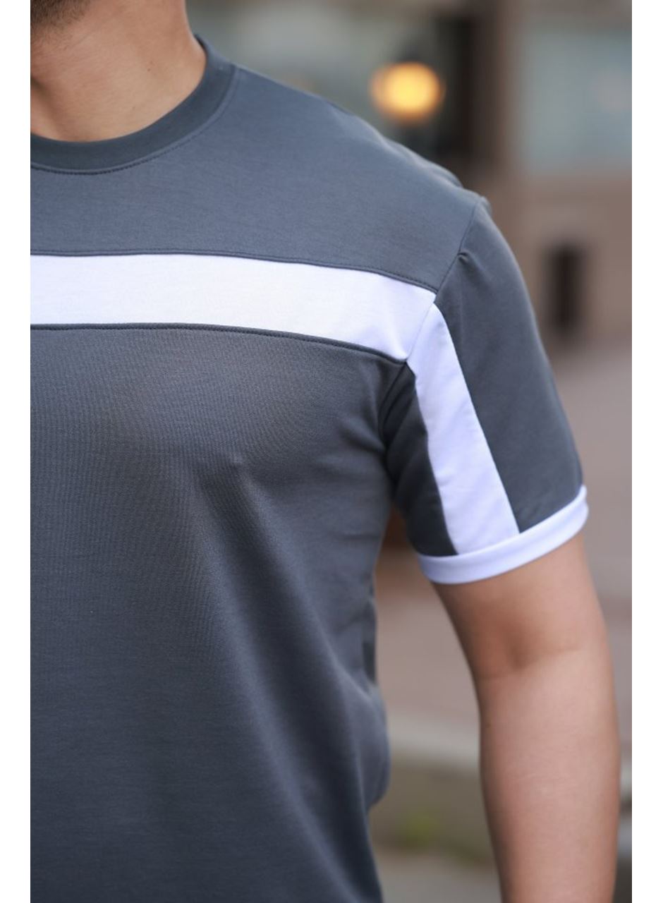 Erkek şerit Detaylı Kısa Kollu T-shirt