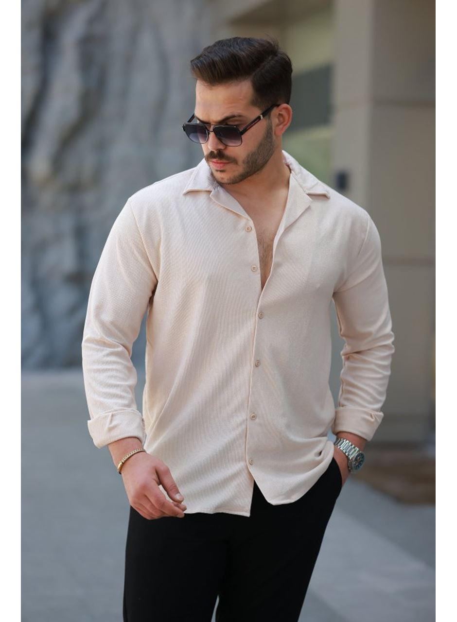 Erkek Kadife Dokulu Uzun Kollu Gömlek