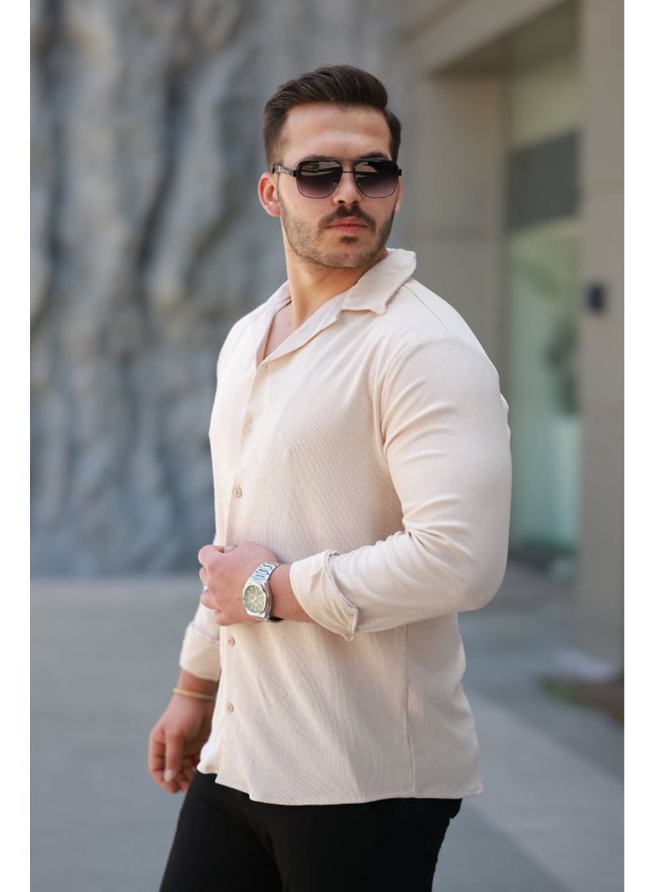 Erkek Kadife Dokulu Uzun Kollu Gömlek