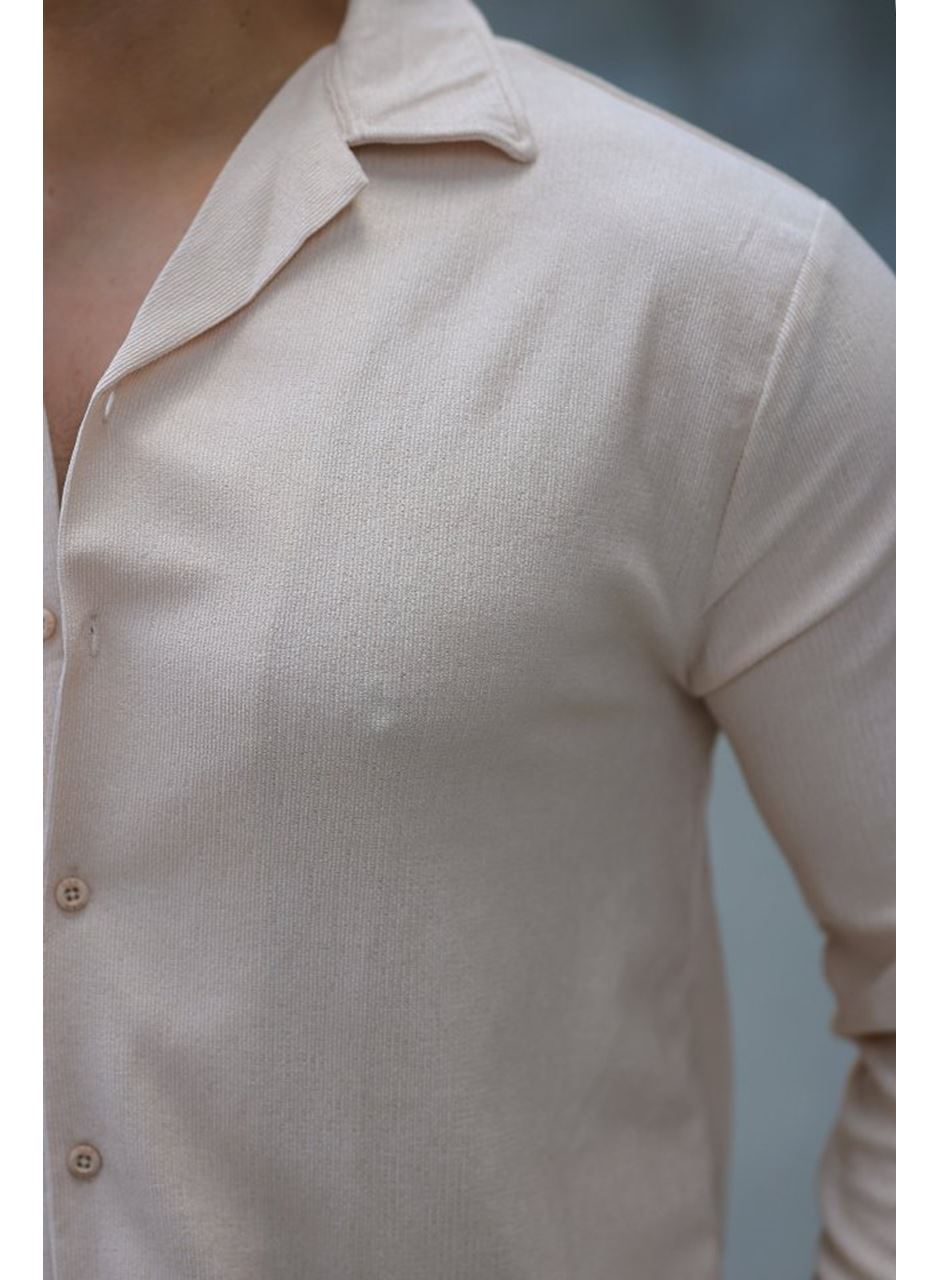 Erkek Kadife Dokulu Uzun Kollu Gömlek