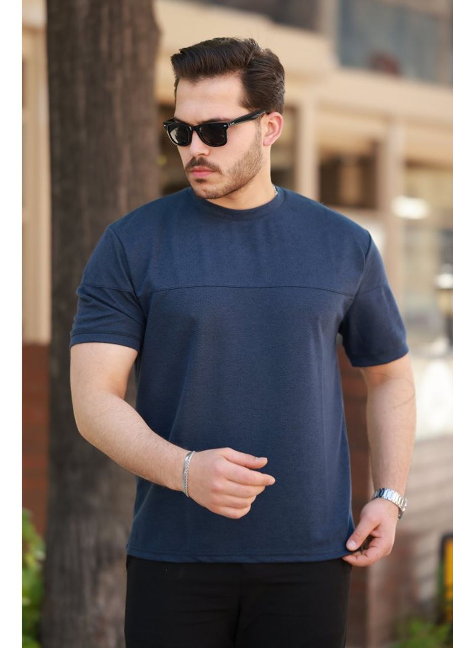 Erkek Oversize Bisiklet Yaka Kısa Kollu T-shirt