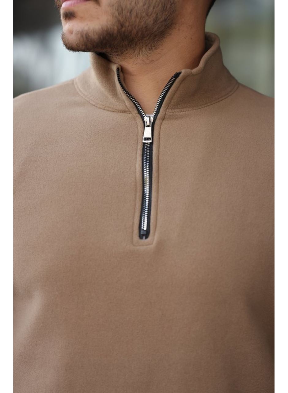 Erkek Zip Yaka Polar Sweat