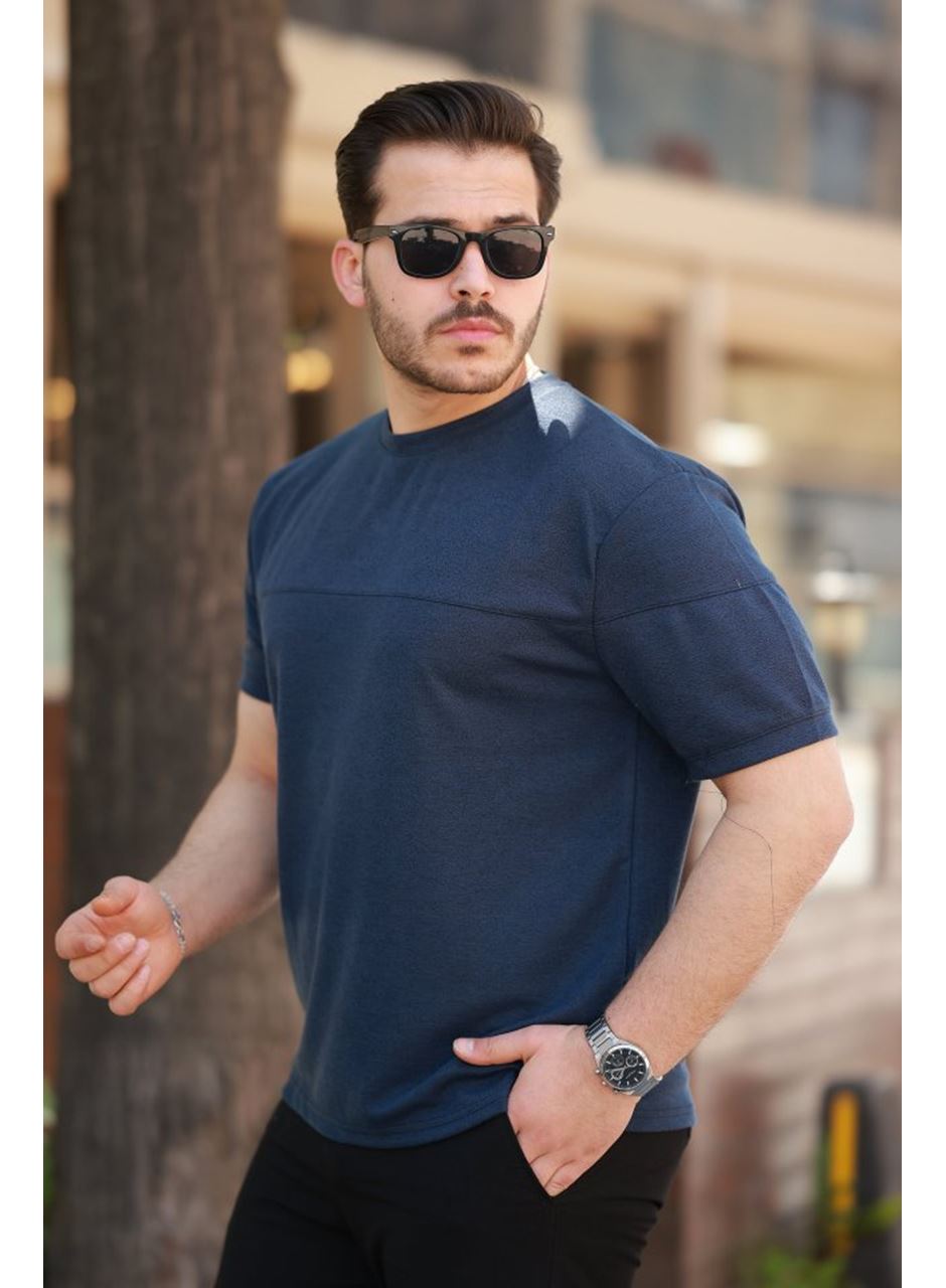 Erkek Oversize Bisiklet Yaka Kısa Kollu T-shirt