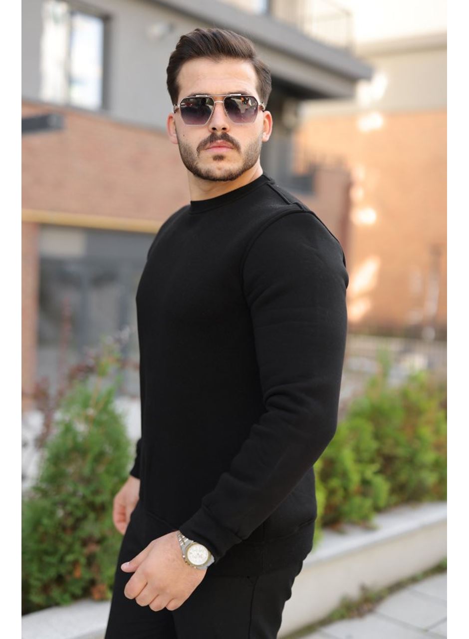 Erkek Üç İplik Şardonlu Sweatshirt