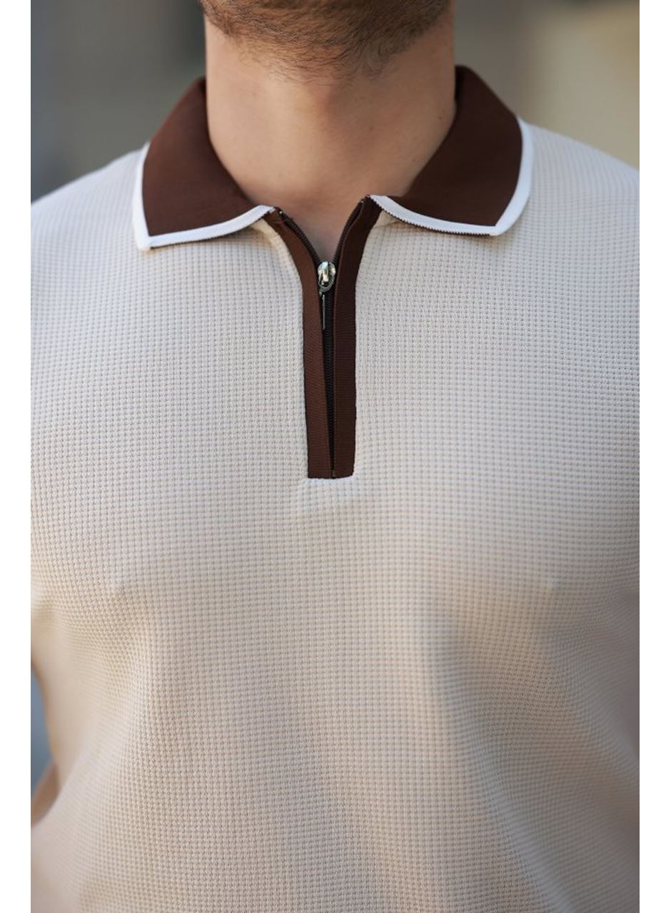 Erkek Renkli Yaka Kısa Kollu Tişört